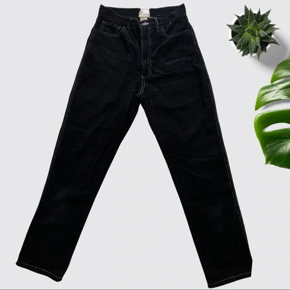 Lykke Wullf Cord Cowboy Ranch Pant- Black - Picture 2 of 6
